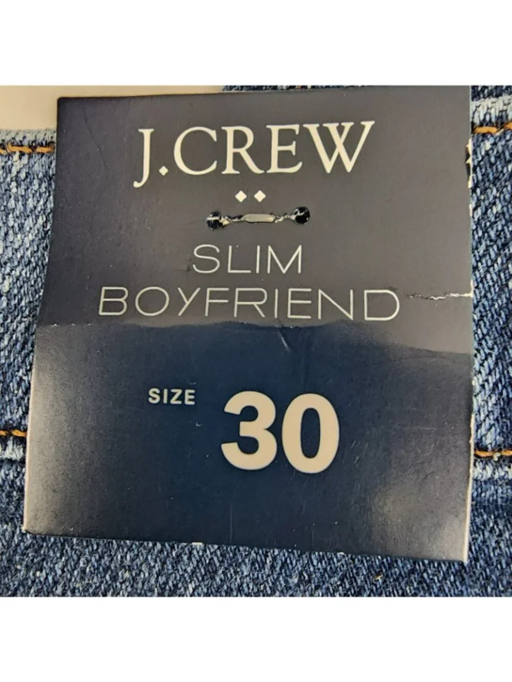 J Crew Jeans Womens 30x28 Blue Slim Boyfriend Denim Pants All Day Stretch NWT